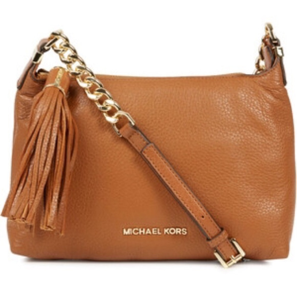Michael Kors Brown Leather Weston Crossbody Purse